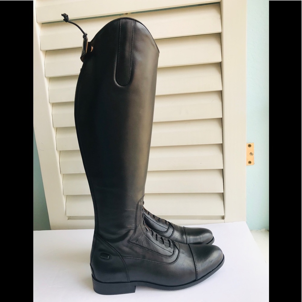 Black Equestrian Horse Riding English Tall Field Boots 38W (Womens Size 8). - Picture 2 of 16